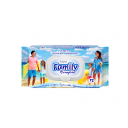 Влажные салфетки Family Comfort очищающие, 72шт